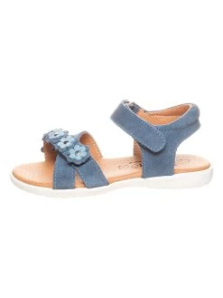 Leder-Sandalen In Blau