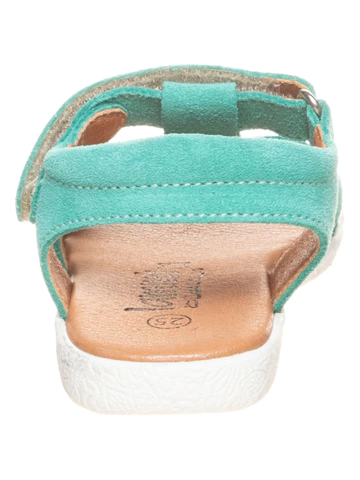 Leder-Sandalen In Türkis 3 Leder-Sandalen In Türkis – Bild 3