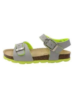 Sandalen In Grau/ Limette