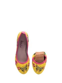 Leder-Ballerinas In Gelb/ Bunt -Günstiges Schuh Himmel Geschäft lizza shoes leder ballerinas in gelb bunt 2