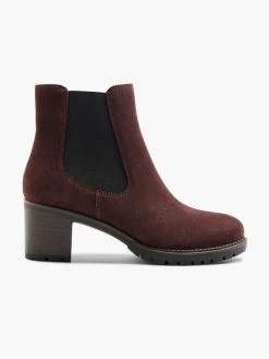 Komfort Chelsea Stiefelette Bordeaux
