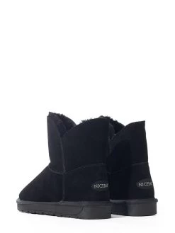 Leder-Winterboots "Peggy" In Schwarz -Günstiges Schuh Himmel Geschäft nicebay leder winterboots peggy in schwarz 2