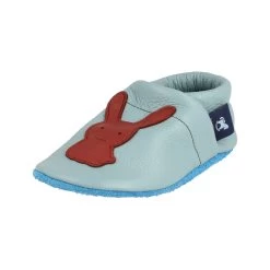 Krabbelschuhe / Lederpuschen Mit Hase In Hellblau / Braun -Günstiges Schuh Himmel Geschäft pantau its a small world krabbelschuhe lederpuschen mit hase in hellblau braun 3