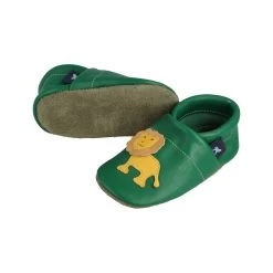 Krabbelschuhe / Lederpuschen Mit Löwe In Grün / Gelb -Günstiges Schuh Himmel Geschäft pantau its a small world krabbelschuhe lederpuschen mit lowe in grun gelb 2