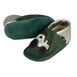 Krabbelschuhe / Lederpuschen Mit Traktor In Grün / Silber 6 Krabbelschuhe / Lederpuschen Mit Traktor In Grün / Silber -Günstiges Schuh Himmel Geschäft pantau its a small world krabbelschuhe lederpuschen mit traktor in grun silber 2
