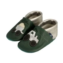 Krabbelschuhe / Lederpuschen Mit Traktor In Grün / Silber 7 Krabbelschuhe / Lederpuschen Mit Traktor In Grün / Silber -Günstiges Schuh Himmel Geschäft pantau its a small world krabbelschuhe lederpuschen mit traktor in grun silber 3