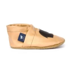 Lauflernschuhe / Lederpuschen Mit Elefant In Apricot / Dunkelbraun -Günstiges Schuh Himmel Geschäft pantau its a small world lauflernschuhe lederpuschen mit elefant in apricot dunkelbraun 3