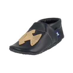 Lauflernschuhe / Lederpuschen Mit Fisch In Blau / Gold -Günstiges Schuh Himmel Geschäft pantau its a small world lauflernschuhe lederpuschen mit fisch in blau gold 3