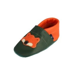 Lauflernschuhe / Lederpuschen Mit Fuchs In Grün / Orange -Günstiges Schuh Himmel Geschäft pantau its a small world lauflernschuhe lederpuschen mit fuchs in grun orange 3