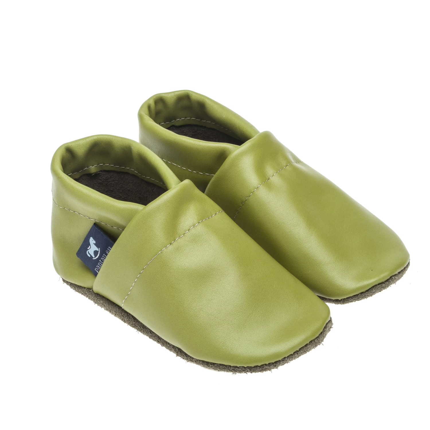 Lauflernschuhe / Lederpuschen Uni Apfelgrün 1 Lauflernschuhe / Lederpuschen Uni Apfelgrün