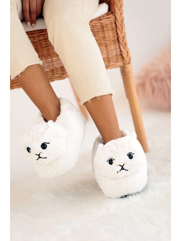 Hausschuhe In Creme 2 Hausschuhe In Creme – Bild 2