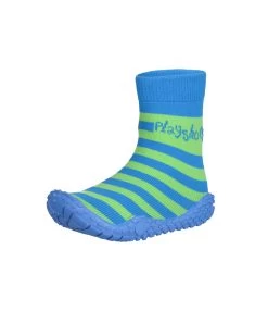 Playshoes Aqua-Socke Streifen In Blau/Grün -Günstiges Schuh Himmel Geschäft playshoes aqua socke streifen in blau grun 3