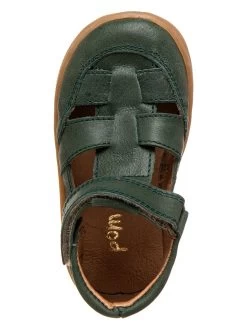 Pom Pom Leder-Halbsandalen In Grün -Günstiges Schuh Himmel Geschäft pom pom leder halbsandalen in grun 3