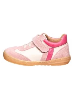 Pom Pom Leder-Sneakers In Rosa/ Weiß