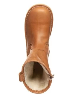 Pom Pom Leder-Winterboots In Camel -Günstiges Schuh Himmel Geschäft pom pom leder winterboots in camel 3