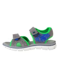 Primigi Leder-Sandalen In Grau/ Grün