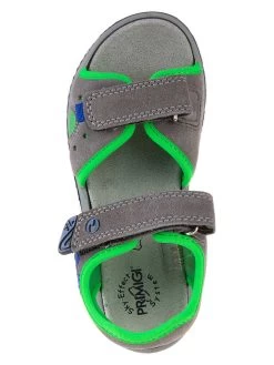 Primigi Leder-Sandalen In Grau/ Grün -Günstiges Schuh Himmel Geschäft primigi leder sandalen in grau grun 3