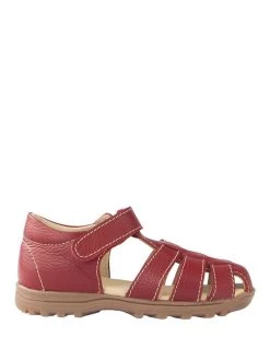 Leder-Halbsandalen In Rot