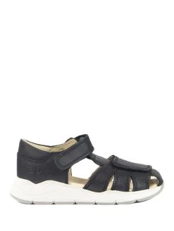 Leder-Halbsandalen In Schwarz