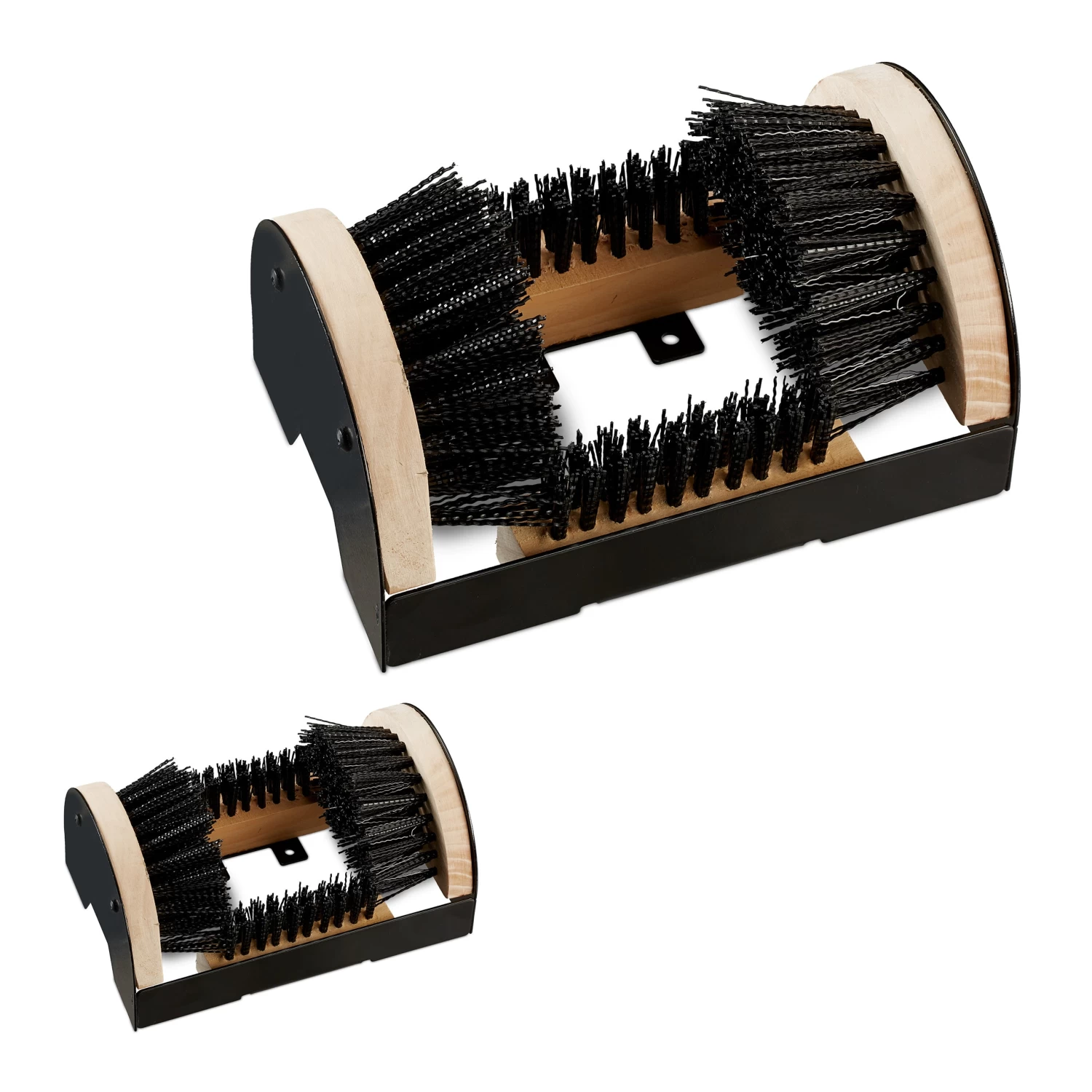 2x Schuhabstreifer In Schwarz/ Natur 1 2x Schuhabstreifer In Schwarz/ Natur