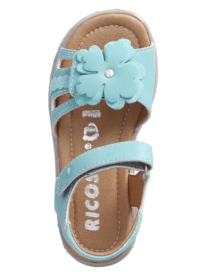 Ricosta Leder-Sandalen "Mary" In Türkis 3 Ricosta Leder-Sandalen "Mary" In Türkis – Bild 3