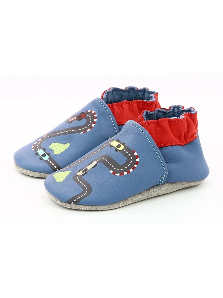 ROBEEZ Leder-Krabbelschuhe "Speedy" In Blau/ Rot 3 ROBEEZ Leder-Krabbelschuhe "Speedy" In Blau/ Rot – Bild 3