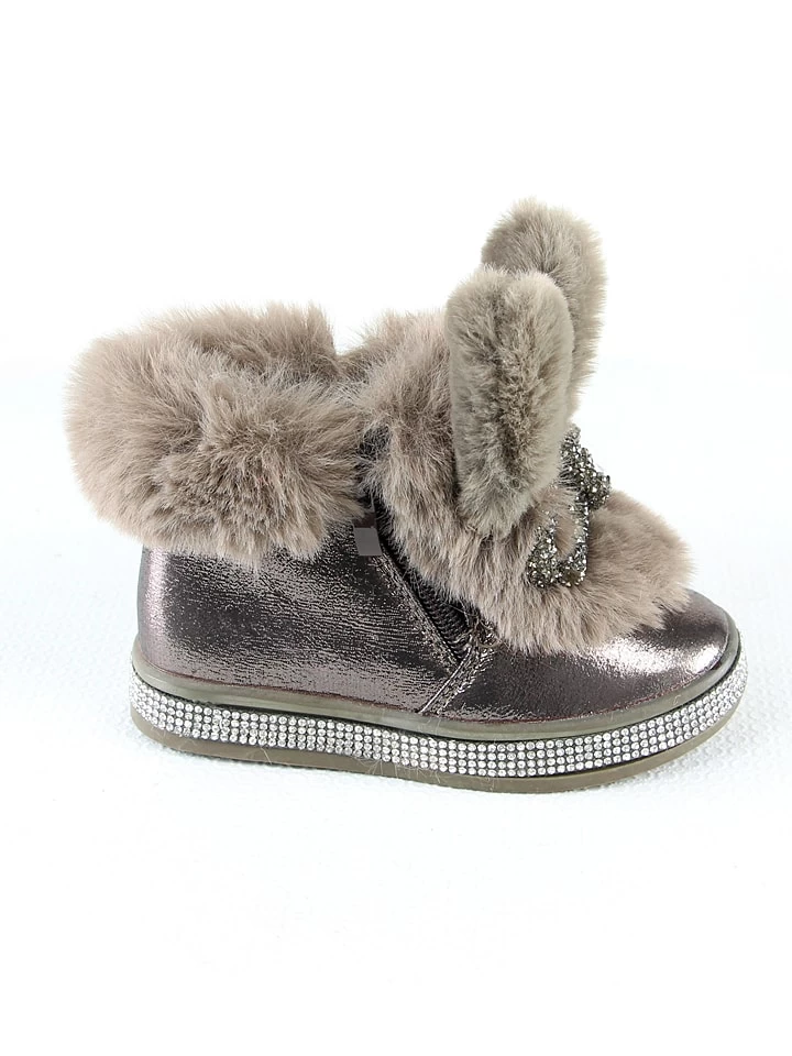 Winterboots In Grau/ Silber 1 Winterboots In Grau/ Silber
