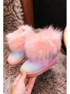 Winterboots In Rosa/ Bunt