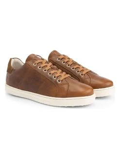 Leder-Sneakers "Vannes" In Hellbraun