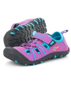 TROLLKIDS Halbsandalen "Sandefjord" In Lila/ Hellblau