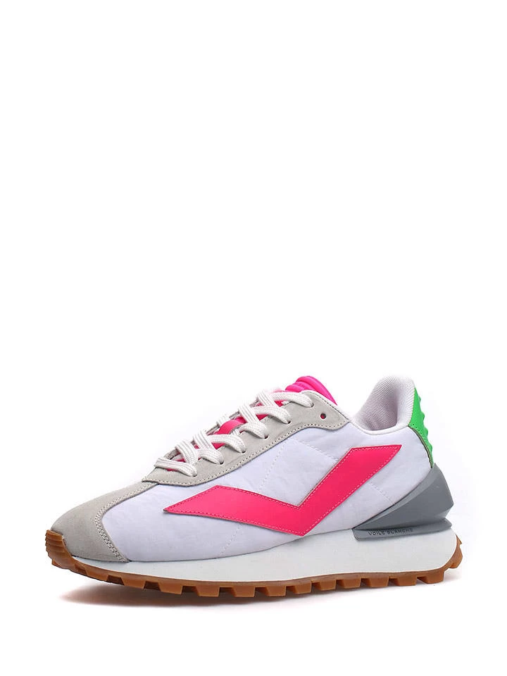 Voile Blanche Sneakers In Weiß/ Grau/ Pink 2 Voile Blanche Sneakers In Weiß/ Grau/ Pink – Bild 2