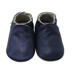 Baby Krabbelschuhe In Einfarbig Dunkelblau