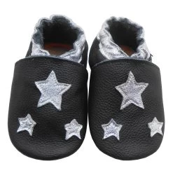 Baby Krabbelschuhe In Sterne Schwarz