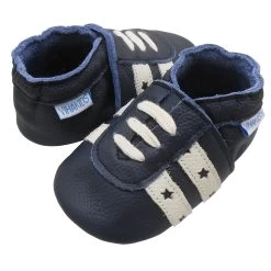 Baby Krabbelschuhe In Streifen Dunkelblau -Günstiges Schuh Himmel Geschäft yalion baby krabbelschuhe in streifen dunkelblau 4