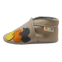 Leder-Krabbelschuhe "3 Entchen" In Taupe -Günstiges Schuh Himmel Geschäft yalion leder krabbelschuhe 3 entchen in taupe 3