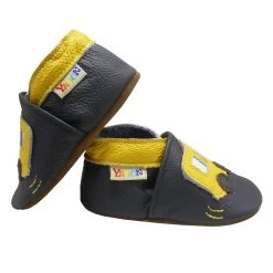 Leder-Krabbelschuhe "Bus" In Gelb / Dunkelblau -Günstiges Schuh Himmel Geschäft yalion leder krabbelschuhe bus in gelb dunkelblau 4