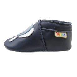 Leder-Krabbelschuhe "Elefant" In Blau -Günstiges Schuh Himmel Geschäft yalion leder krabbelschuhe elefant in blau 3