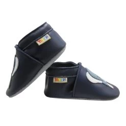 Leder-Krabbelschuhe "Elefant" In Blau -Günstiges Schuh Himmel Geschäft yalion leder krabbelschuhe elefant in blau 4