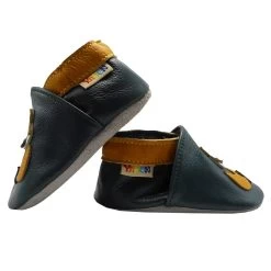 Leder-Krabbelschuhe "Fuchs Mit Schwanz" In Petrol -Günstiges Schuh Himmel Geschäft yalion leder krabbelschuhe fuchs mit schwanz in petrol 4