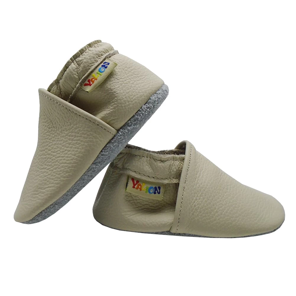 Leder-Krabbelschuhe In Cream 5 Leder-Krabbelschuhe In Cream – Bild 5