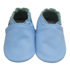 Leder-Krabbelschuhe In Hellblau