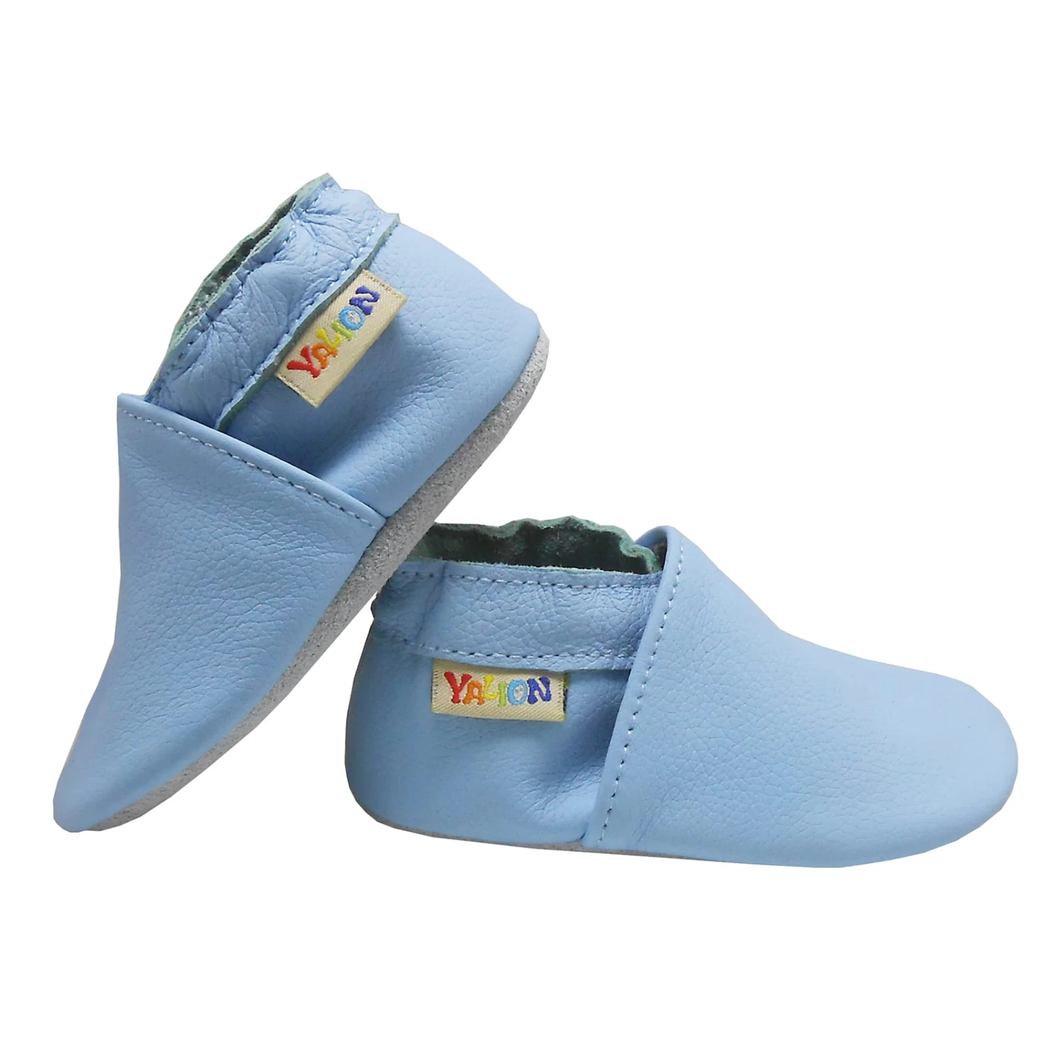 Leder-Krabbelschuhe In Hellblau 5 Leder-Krabbelschuhe In Hellblau – Bild 5