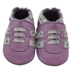 Leder-Krabbelschuhe In Lila