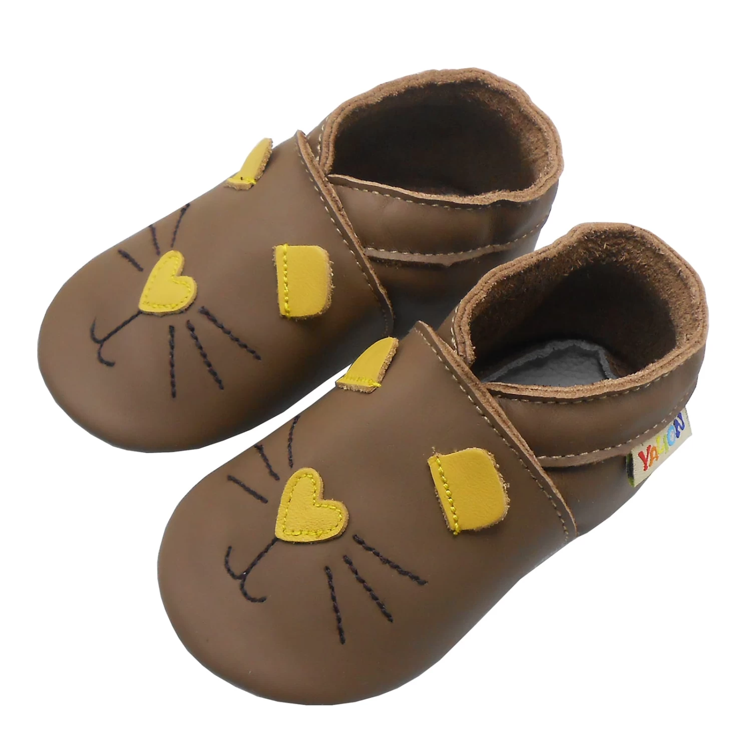 Leder-Krabbelschuhe "Katze" In Braun 2 Leder-Krabbelschuhe "Katze" In Braun – Bild 2