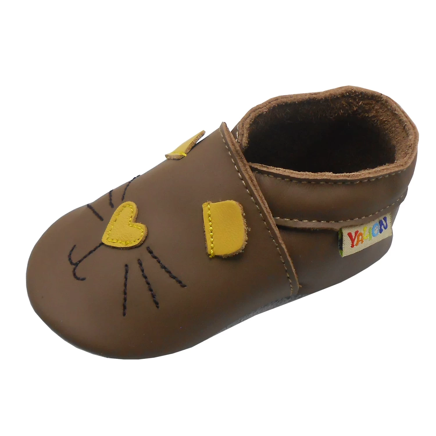 Leder-Krabbelschuhe "Katze" In Braun 3 Leder-Krabbelschuhe "Katze" In Braun – Bild 3